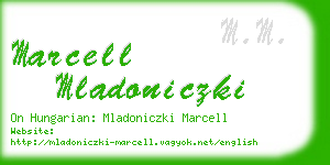 marcell mladoniczki business card